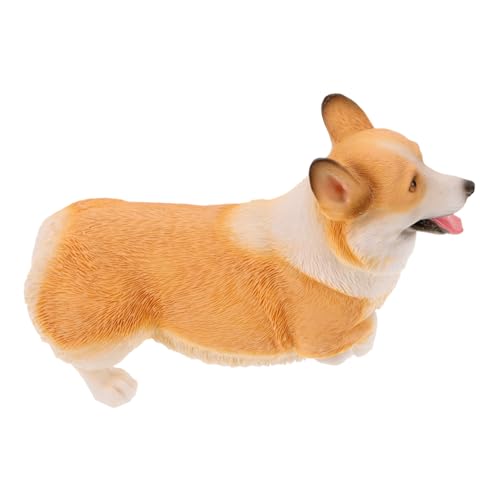 PRETYZOOM Hundefigur, Realistisches Tiermodell, Lebensechte Corgi-hundestatue, Corgi-hundemodell von PRETYZOOM