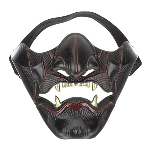 PRETYZOOM Karneval Soldier Masken Japanische Samurai- Masken Halloween Kostümmasken Oni Halb Japanische Samurai Masken Hannya Teufel D?monmasken Halbgesicht Mund Halloween- Masken Japanischer D? von PRETYZOOM