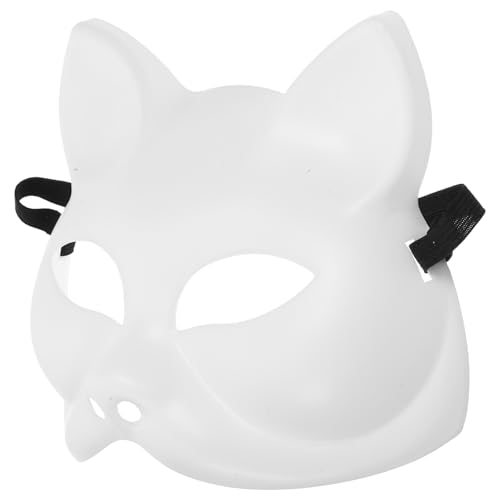 PRETYZOOM Katzenmaske Therian-Maske Fuchsmaske Halbe Tiermaske Für Maskerade Halloween Cosplay Masken Kostüm Partyzubehör von PRETYZOOM