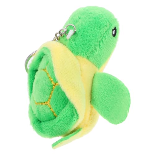 PRETYZOOM Kleine Schildkrötenpuppe Tierische Schlüsselanhänger Reise-schildkröten-schlüsselanhänger Mini-kuscheltiere Schlüsselanhänger Mit Meerestieren Gefüllte Schildkröte Green Plüsch von PRETYZOOM