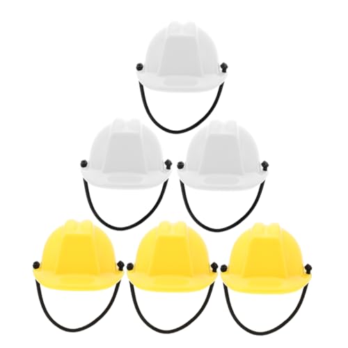 PRETYZOOM Kleiner Schutzhelm Puppen 6 Stück Plastik Miniatur Bauhelm für Puppe Dekorationshelm Baustellenhelm Puppenhaus Zubehör 2 Farben (Weiß Gelb) PRETYZOOM Kleiner Schutzhelm Puppen 6 Stück Plastik Miniatur Bauhelm für Puppe Dekorationshelm Baustellenhelm Puppenhaus Zubehör 2 Farben (Weiß Gelb) von PRETYZOOM