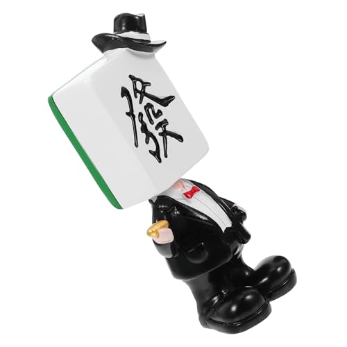 PRETYZOOM Mahjong Puppe Tischdekoration Tischdekoration Mahjong Figur Ornament Chinesische Mahjong Skulptur Mahjong Figur Statue Sammlerstück Chinesische Mahjong Figuren von PRETYZOOM