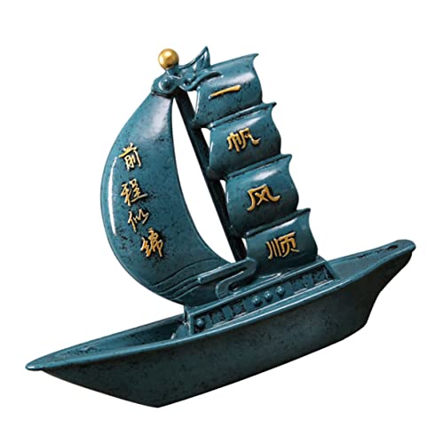 PRETYZOOM Segelboot-Harz-Ornament Amphibisch Marine Flugzeug Auto Ferngesteuertes Boot Boote Hängende Dekorationen Für Zu Hause Schlachtschiff Muschel Nautisch Bausatz Blue von PRETYZOOM