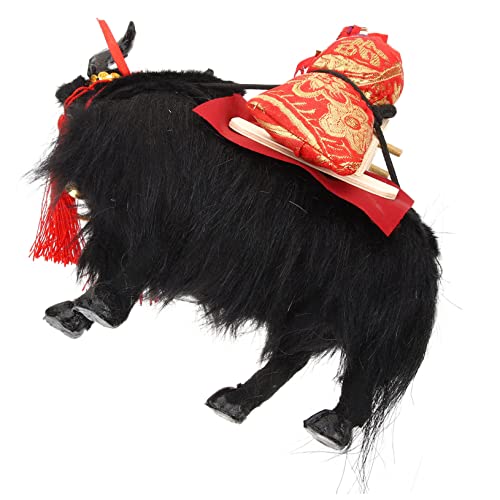 PRETYZOOM Simulation Yak-Modell Tierspielzeug Yak-Ornament Yak-Figuren Maskottchendekoration Heimdekoration Simulation Tiermodell Yak-Statue Bildungsspielzeug Wildtiermodell Black Plastik von PRETYZOOM