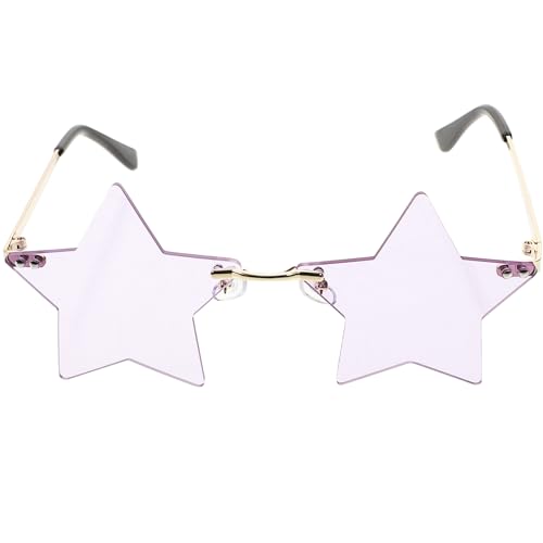 PRETYZOOM Sonnenbrille Stern Partybrille Sterne Brille Spaßbrille Neuheit Lustige Brille Party Star Sonnenbrille Cosplay Kostüm Zubehör für Hochzeit Valentinstag Party Accessoires von PRETYZOOM