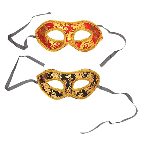 PRETYZOOM Venezianische Halbgesichtsmaske 12 Stück Maskerade-Maske Halloween-Kostüm-Maske Mardi Gras-Blumenmaske Vintage-Karneval Cosplay-Maske Halloween-Party-Maske Zufällige Farbe von PRETYZOOM