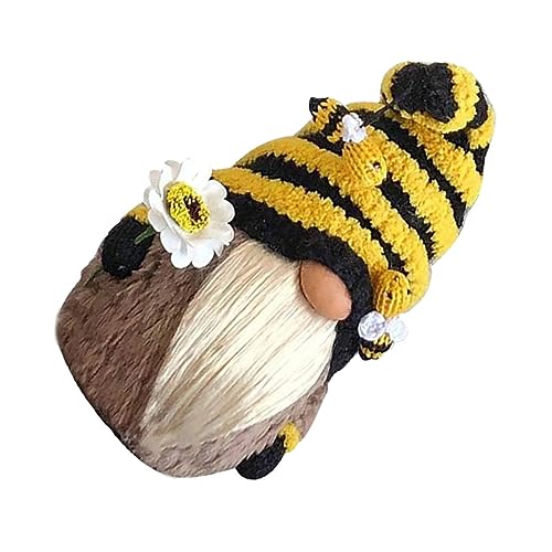 PRETYZOOM Weiche Puppe Ausgestopfte Figuren GNOME Puppe Desktop Ornament Männlichen Bee Festival Zwerg Gestrickte Lustige Cartoon Dekorative GNOME von PRETYZOOM