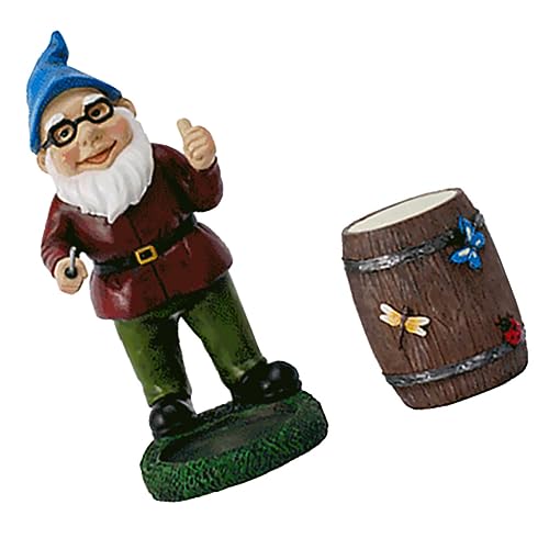 PRETYZOOM Zwerg Ornamente Gnom Figur Handgefertigte Gnomenfigur Desktop-zwerg- Gnomenpuppe Gnom-Puppe Dekorative Gnomenskulptur Zartes Wichteldekor Desktop-GNOME-Figur Kunstharz von PRETYZOOM