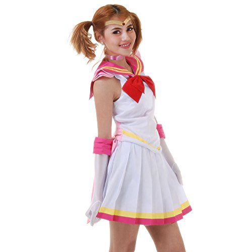 Sailor Moon Saturn Neptun Uranus Pluto Mars Jupiter Venus Merkur Chibi Moon Uniform Cosplay Kostüm Japanische Schuluniform aus der Comic Manga Serie Sailor Moon (XL, Sailor Chibi Moon) von PRINCESS OF ASIA