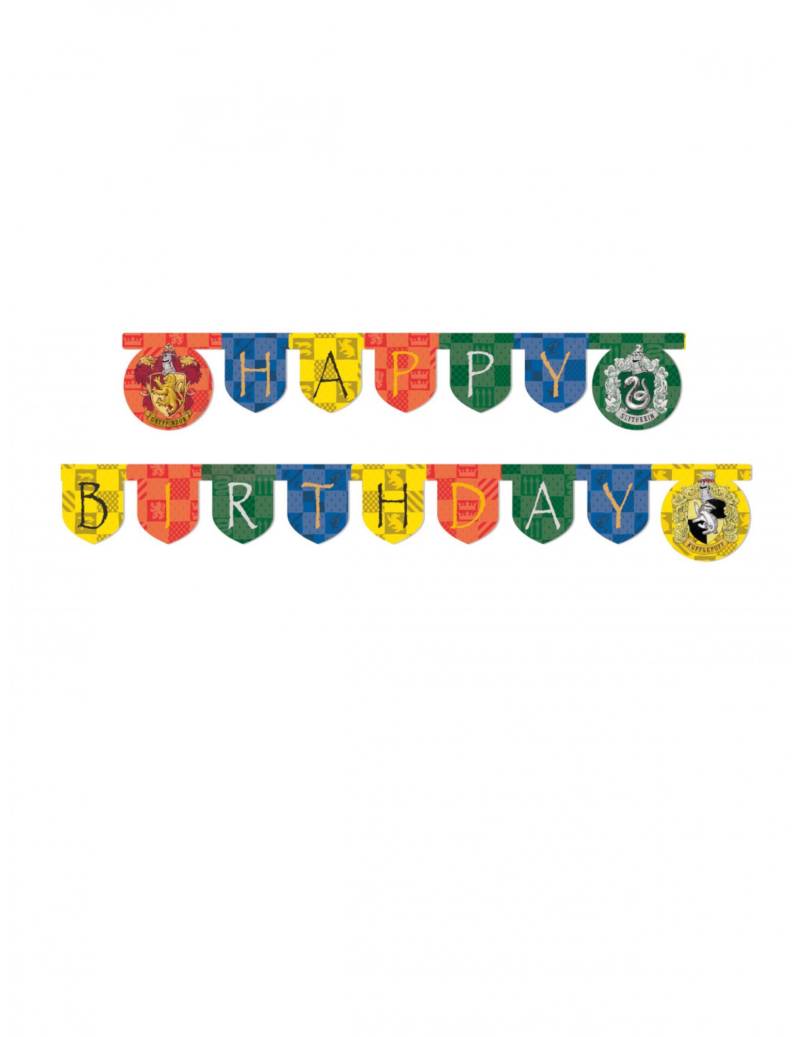 Harry Potter Girlande Partydekoration bunt 2 m von KARNEVAL-MEGASTORE