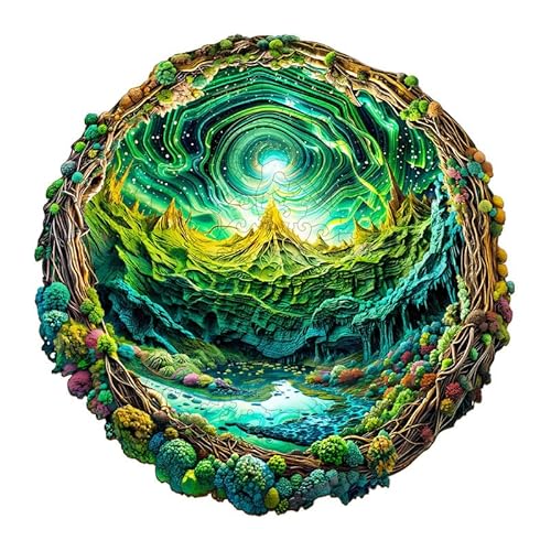 PRSTENLY Holzpuzzle Erwachsene 3D Aurora-2, 280 Stücke Holzpuzzle Tierpuzzle Einzigartige Holzpuzzle für Erwachsene Familie Herausforderung mit Hölzerner Geschenkbox 34 * 33cm von PRSTENLY