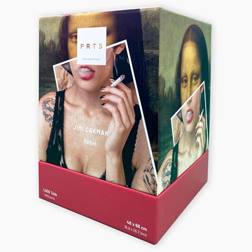 Puzzle Kunst 1000 Teile - Puzzle Erwachsene - Made in Germany - edle Geschenkverpackung Mona Lisa mal Anders - Rebel by Jimi Cakmak von PRTS FROM PUZZLE TO ARTS