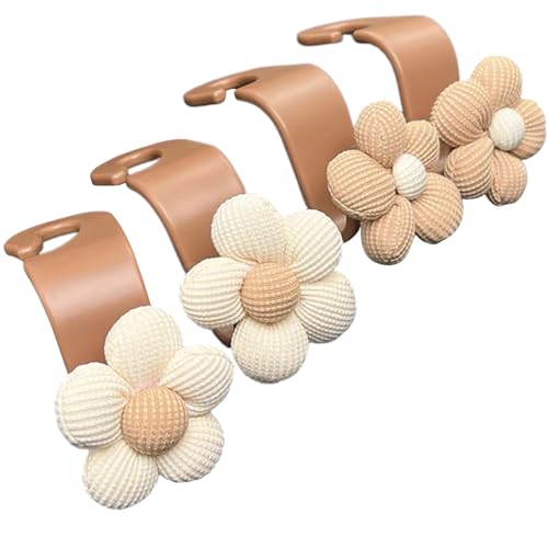 Autositzhaken für Geldbörsen und Beutel, 4pcs Autotasche Haken, niedlicher Blumenauto -Kleiderbügel, universelle tragbare Autositz -Kopfstützen -Haken Style 2, Autositzhaken für Geldbörsen und Tasche von PSFDEWT