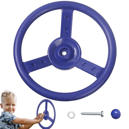 Lenkradspielzeug PP 100 kg Gewichtskapazität lebendiger Farbpädagogik Lenkrad Spielzeug Piratenschiff für Hinterhofbaumhaus Spielplatz Jungle Gym (Blue) Ste von PSFDEWT