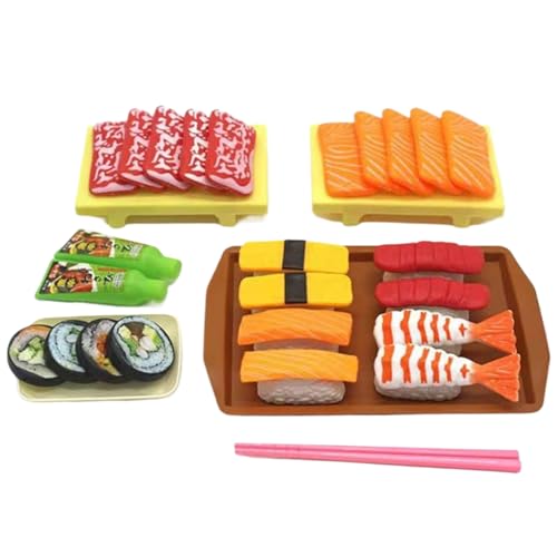 PSFDEWT 1 Set Play Food, Simulation Sushi Play Food Trep Play Kids Kitchen Spielset Plastik Rollenspiele Pädagogische Spielzeuggeschenk für Kinder im Alter von 3+, Spielen Essen von PSFDEWT