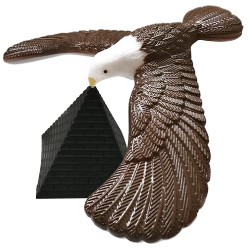 PSFDEWT Balancing Bird for Kids Niedliche lebhafte Balance Vogel entspannende Balancing Eagle mit Pyramiden Basis Stressabbau 6, 7 Zoll Spielzeug für Finger Geburtstag Geschenk von PSFDEWT