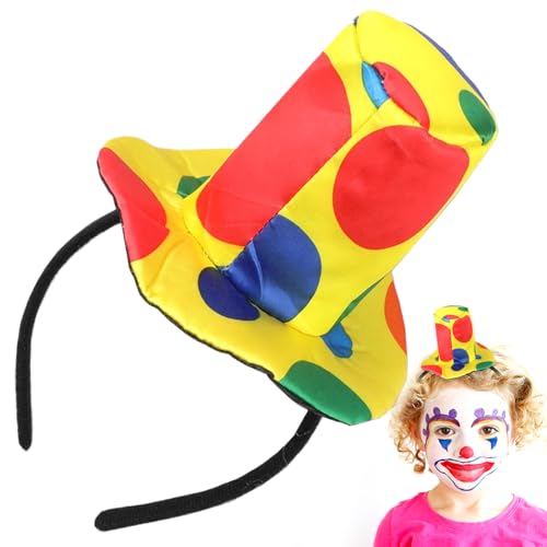 PSFDEWT Jester Hat Hair Accessoires, lustige Stirnbänder mit bunten Clown Hat Haop Hair Hoop Lustige Party Clown Kostüm für Mädchen Kleider Haarzubehör für Party, Bühnenperformance, Jester Hut von PSFDEWT