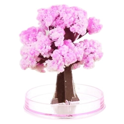 PSFDEWT Kristallwachsender Kit, Mini Magic Flower Tree Cherry Blossom Paperbäume Spielzeug Schreibtisch Dekor Geschenk für Kinder am Geburtstag, Weihnachtsstil 2Growing von PSFDEWT