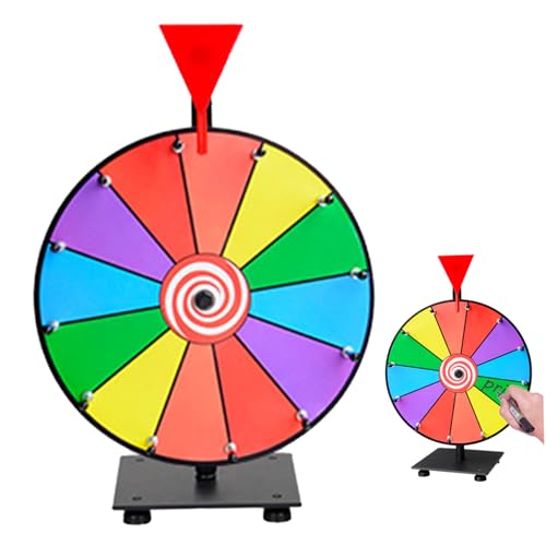 PSFDEWT Preisträger 12 -Zoll -Spinnrad 12 Slots Prei Wheel Spinner mit Stand DIY Roulette Wheel für Karneval, Messe, Partyspielrad, Partyspielrad von PSFDEWT