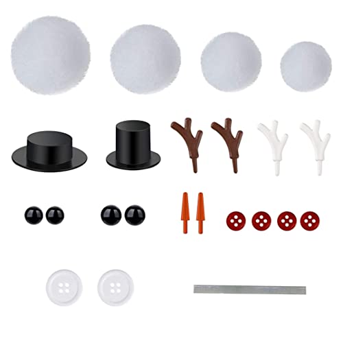 PSFDEWT Weihnachten Schneemann DIY Craft Kit Black Top Hats Karottennase Schneemann Hände Weihnachtsbedarf, Weihnachtsschneeme -Dekoration von PSFDEWT