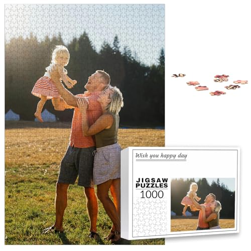 PSUNEY Individuelles Puzzle mit Foto 35/70/120/200/300/500/1000/1500/2000/3000 Teile Eigenem Bild Selbst Gestalten Personalisierbares Geschenk von PSUNEY