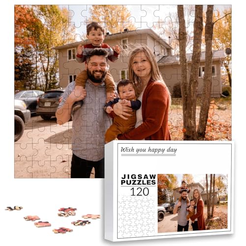 PSUNEY Individuelles Puzzle mit Foto 35/70/120/200/300/500/1000/1500/2000/3000 Teile Eigenem Bild Selbst Gestalten Personalisierbares Geschenk von PSUNEY