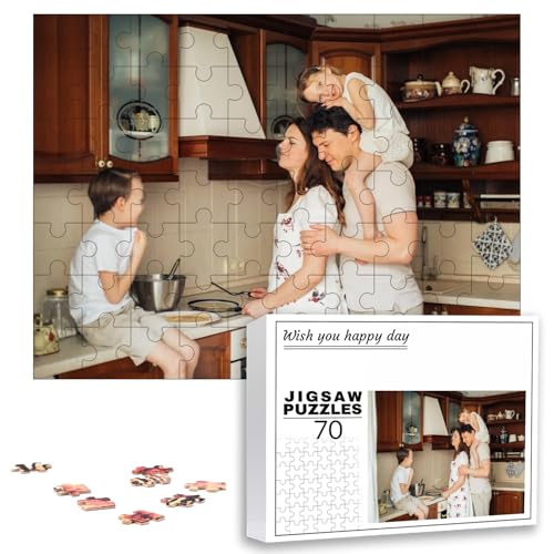 PSUNEY Individuelles Puzzle mit Foto 35/70/120/200/300/500/1000/1500/2000/3000 Teile Eigenem Bild Selbst Gestalten Personalisierbares Geschenk von PSUNEY