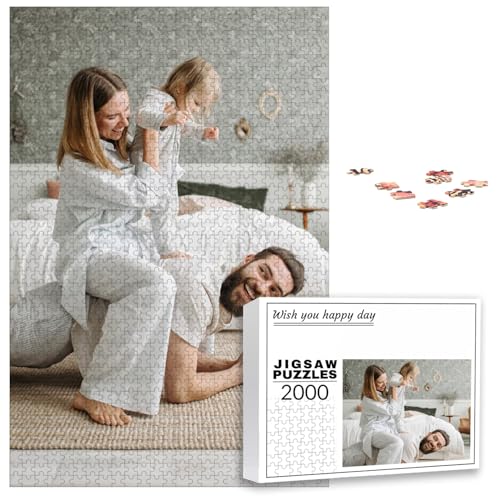 PSUNEY Individuelles Puzzle mit Foto 35/70/120/200/300/500/1000/1500/2000/3000 Teile Eigenem Bild Selbst Gestalten Personalisierbares Geschenk von PSUNEY