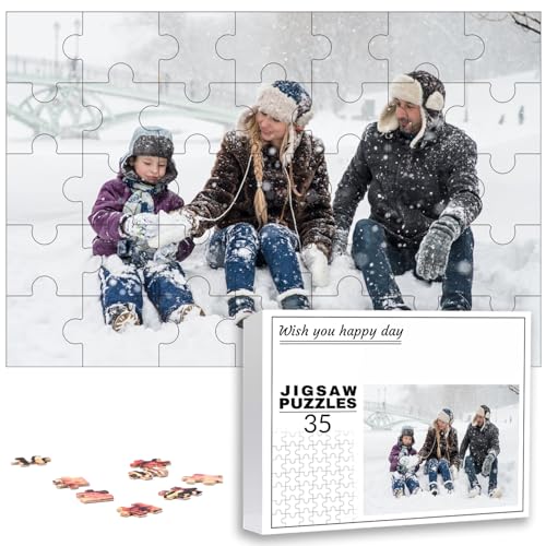 PSUNEY Individuelles Puzzle mit Foto 35/70/120/200/300/500/1000/1500/2000/3000 Teile Eigenem Bild Selbst Gestalten Personalisierbares Geschenk von PSUNEY