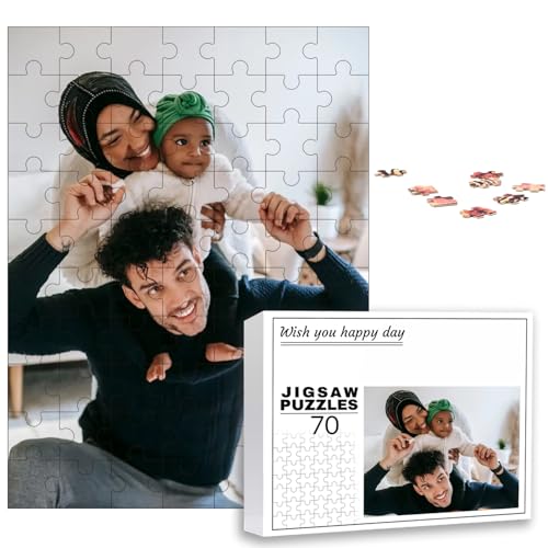 PSUNEY Individuelles Puzzle mit Foto 35/70/120/200/300/500/1000/1500/2000/3000 Teile Eigenem Bild Selbst Gestalten Personalisierbares Geschenk von PSUNEY