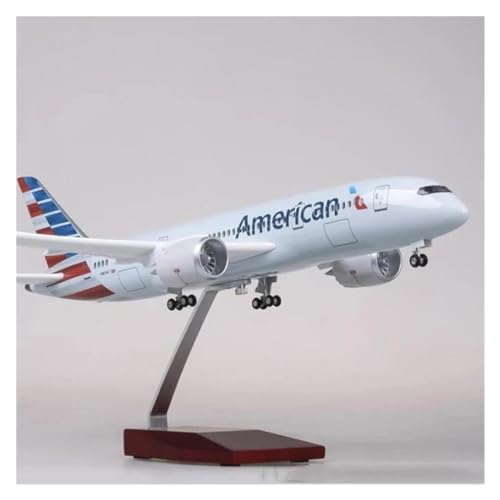 Flugzeug Spielzeug 1:130 Maßstab 43 cm Modellflugzeug B787 Dreamliner Flugzeug American Airlines Modell Mit Leichtem Sammelspielzeug(No Light) von PTHEN