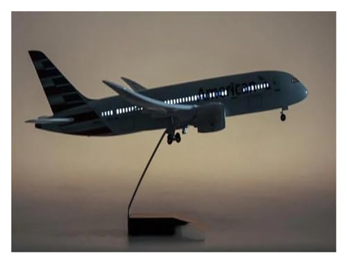 Flugzeug Spielzeug 1:130 Maßstab 43 cm Modellflugzeug B787 Dreamliner Flugzeug American Airlines Modell Mit Leichtem Sammelspielzeug(with Light) von PTHEN