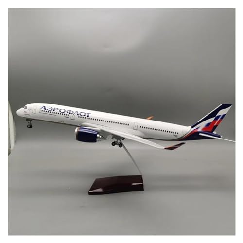 Flugzeug Spielzeug 47 cm Großes Aeroflot A350 Zivilluftfahrt-Flugzeugmodell Aus Harz Im Maßstab 1:142 Mit Rädern Und Lichtern(Without Light) von PTHEN