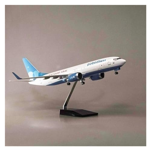 Flugzeug Spielzeug 47 cm Großes Modell Der Russischen Victory Airlines Boeing 737 Im Maßstab 1:85, Flugzeug Aus Druckgussharz, Spielzeug(with Light) von PTHEN