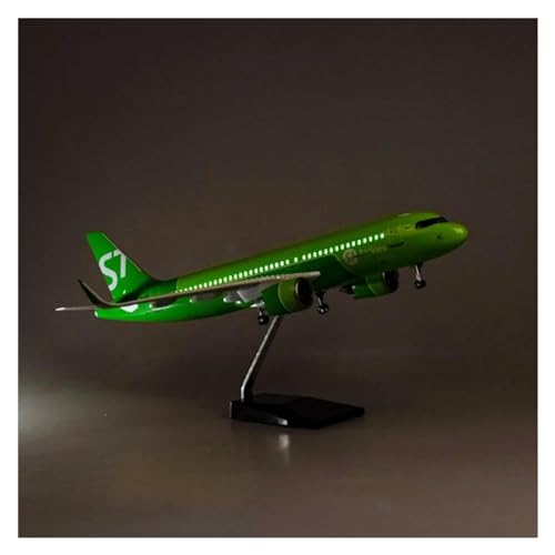 Flugzeug Spielzeug 47CM 1/80 Flugzeug A320NEO A320 NEO Siberia S7 Airlines Modell Spielzeug Druckguss Harz Flugzeug Modell(with Light) von PTHEN