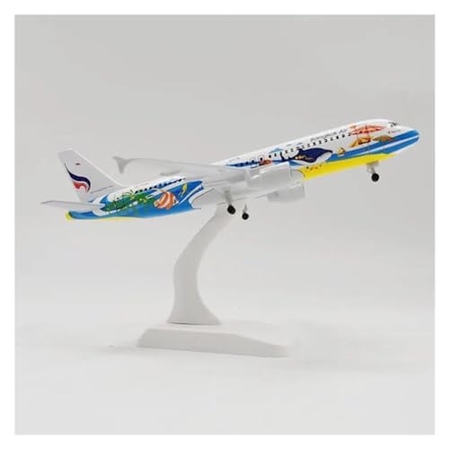 Flugzeug Spielzeug Für Bangkok Fisch A320NEO Airlines Flugzeuge Flugzeug Flugzeug Diecast Legierung Modell Spielzeug Kollektiven Kinder Spielzeug 20CM Maßstab 1:300 von PTHEN