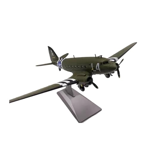 Flugzeug Spielzeug Miniatur-Flugzeugmodelle Aus Druckgusslegierung des Zweiten Weltkriegs C47/DC3 Für 75. Jahrestag des D-Day, Maßstab 1:100 von PTHEN