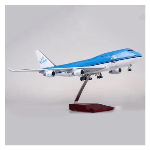 PTHEN Flugzeug Spielzeug Für KLM Royal Dutch Airlines Boeing B747 Flugzeugmodell Mit Rad Harzflugzeug Sammlerstück 47 cm Maßstab 1:160 von PTHEN