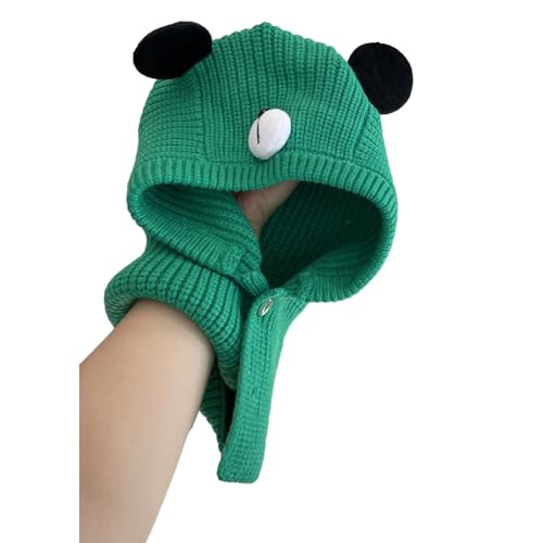 PTILSERY Kinder Strickmütze Bär Ohr Sturmhaube Casual Beanie Mütze für Urlaub Weihnachten Lustige Sturmhaube Mütze Thermo für Kinder von PTILSERY