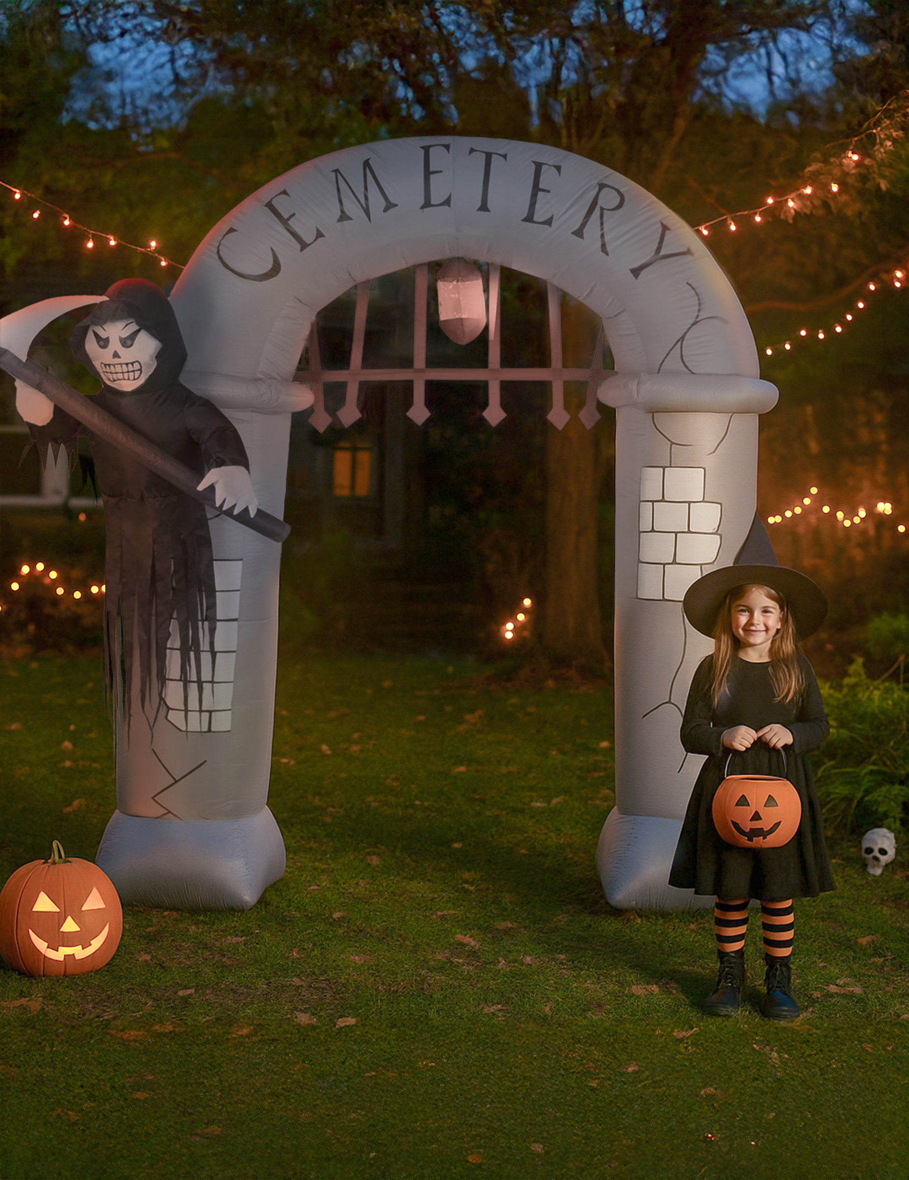 Aufblasbare Dekoration, Friedhofseingang - 240 cm Aufblasbare Dekoration, Friedhofseingang - 240 cm von PTIT CLOWN