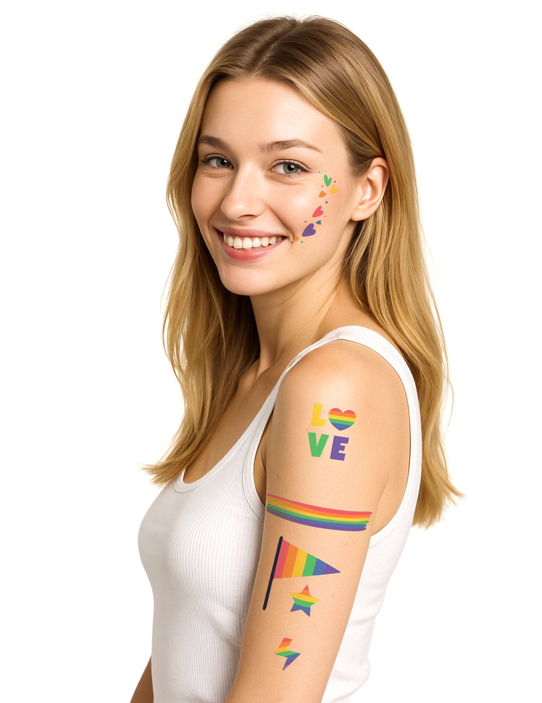 Bunte Regenbogen Tattoos Pride Bunte Regenbogen Tattoos Pride von PTIT CLOWN