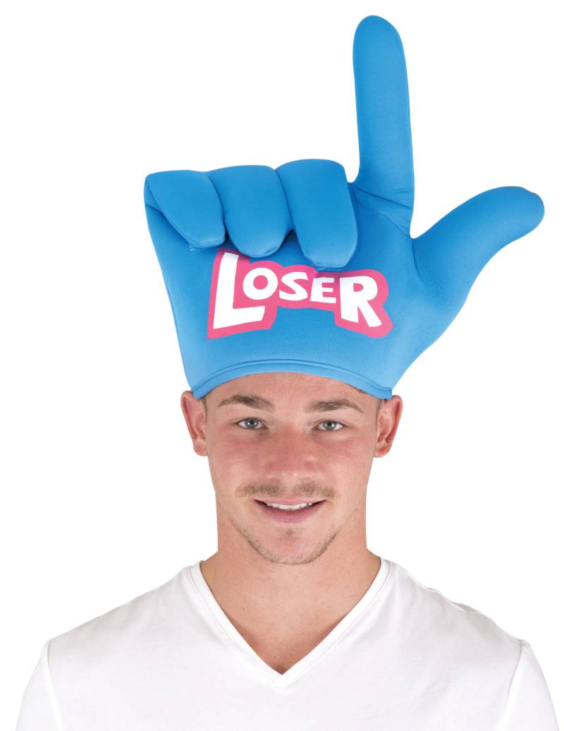 Loser-Hut witziges Accessoire USA-Party blau von PTIT CLOWN