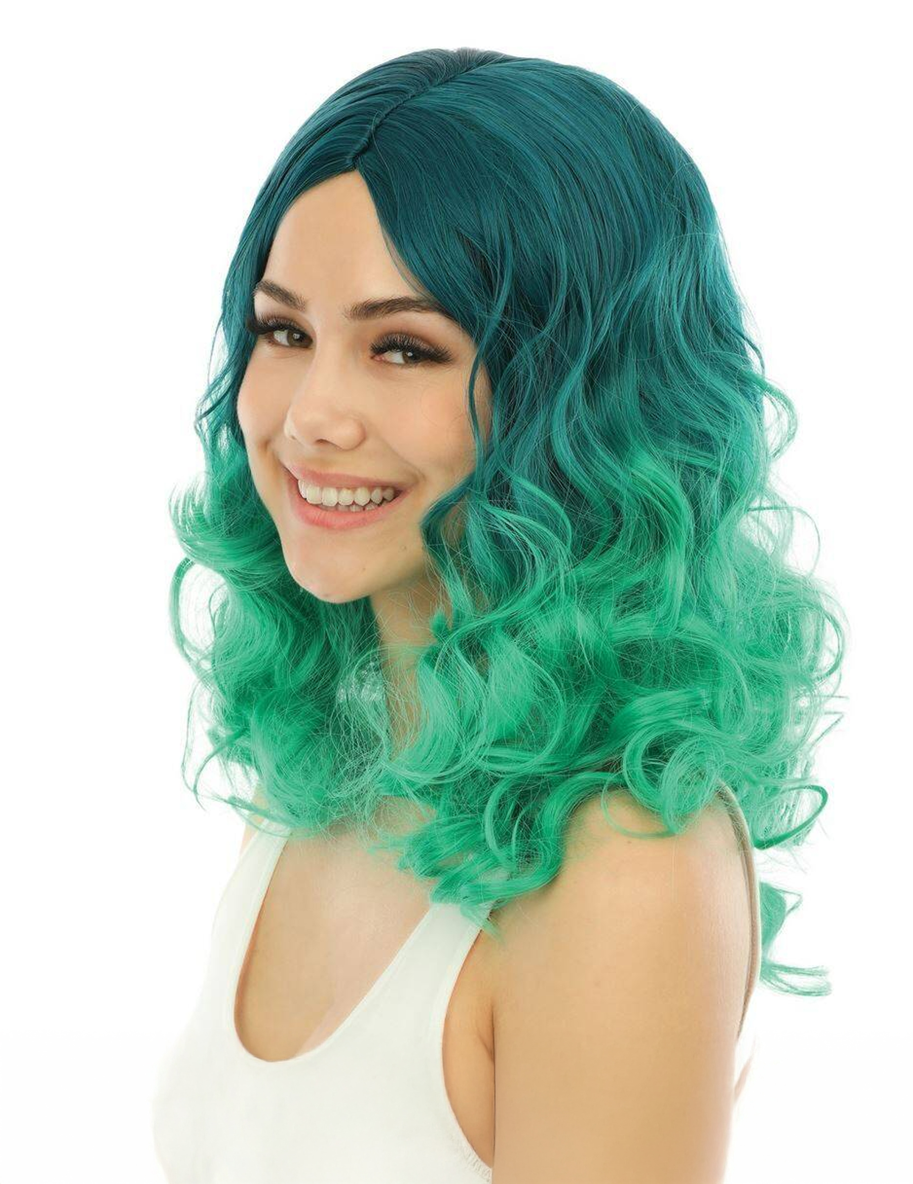 Luxus Tye-Dye Perücke für Damen grün Luxus Tye-Dye Perücke für Damen grün von PTIT CLOWN