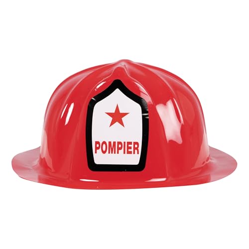 P 'Tit Clown 60100 Kunststoff Feuerwehr Helm – Erwachsene – Rot von p'tit clown