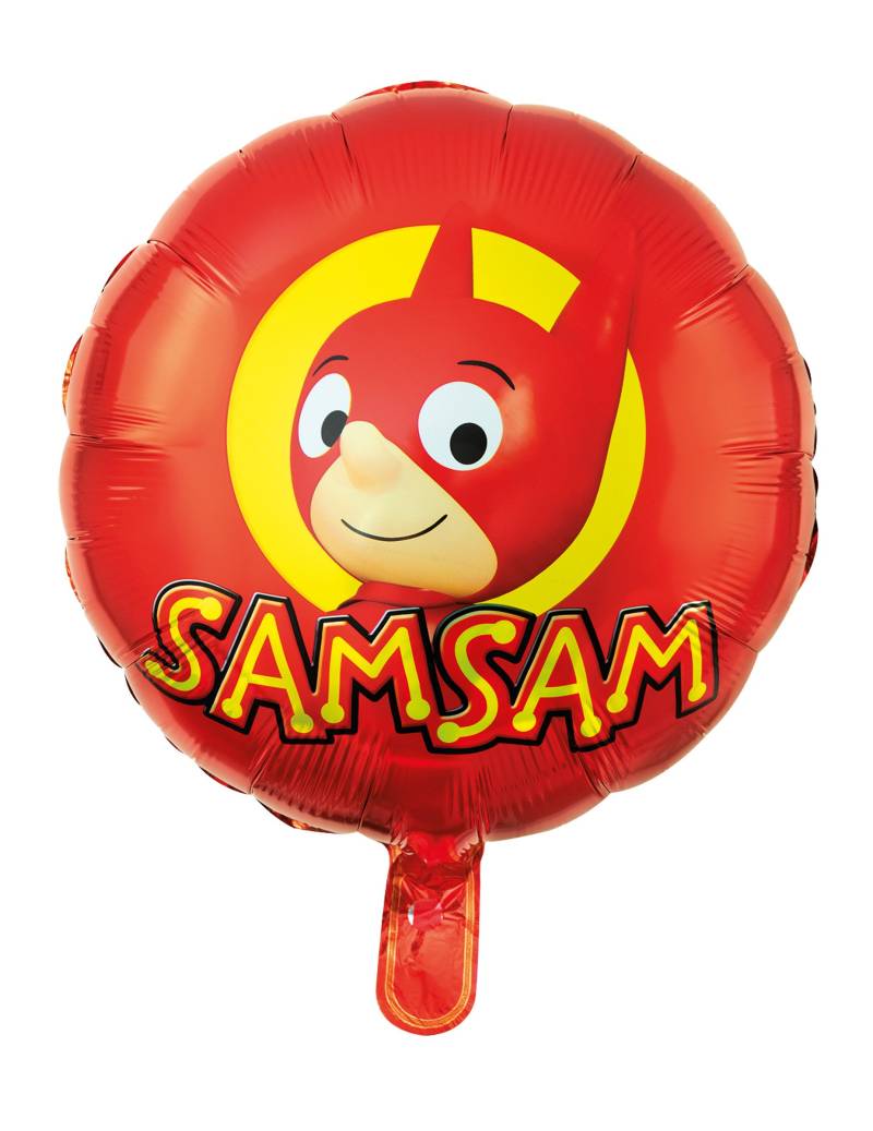 SamSam-Luftballon Aluminium-Ballon Partydeko rot-gelb 45 cm von PTIT CLOWN