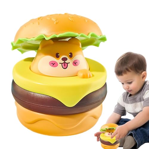 PUCHEN Zurückziehbares Spielzeugauto, Push-and-Go-Autospielzeug | Tier in einem Hamburger-Handschiebeauto-Spielzeug,Reibungsbetriebenes Auto für und Mädchen, frühes Lernspielzeug, Fahrzeugspielzeug von PUCHEN