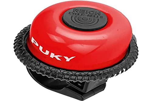 PUKY G18 Kinder Drehring Glocke | Ø 18 mm | Helltönende Klingel für PUKYLINO, WUTSCH, PUKYMOTO & FITSCH | Leichtgängige Kinderfahrradklingel mit robuster Pulverbeschichtung | rot von PUKY