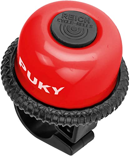 PUKY G20 Kinder Drehring Glocke | Ø 20 mm | Helltönende Klingel für Laufräder und Scooter | Leichtgängige Kinderfahrradklingel mit robuster Pulverbeschichtung | rot von PUKY