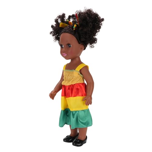 PUNELE 14 Zoll Realistische Schwarze Puppe Afrikanische Mädchenpuppe mit Explosion Haaren und Abnehmbaren Kleidern für Kleinkinder Mädchen Spielzeit PUNELE 14 Zoll Realistische Schwarze Puppe Afrikanische Mädchenpuppe mit Explosion Haaren und Abnehmbaren Kleidern für Kleinkinder Mädchen Spielzeit von PUNELE