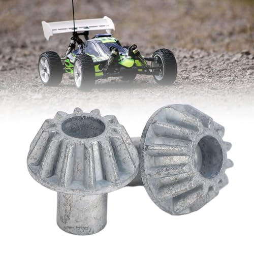 PUNELE 2 Stück RC Auto Metall Kegelrad für WLtoys 124008 124010, Zinklegierung 12 T Metall Kegelrad Ersatz RC Teile für 124008 124010 RC Autos von PUNELE